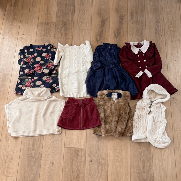 GIRLS BOUTIQUE PRETTY AND PREPPY FALL CLOTHING BUNDLE SIZE XS/4T/5T - Picture 1 of 7